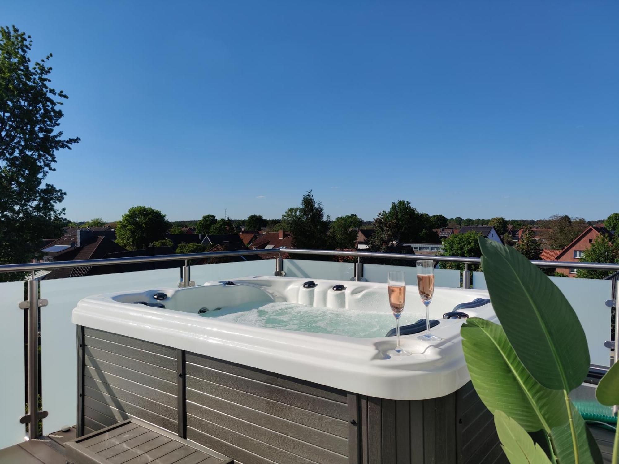 Penthouse Mit Whirlpool Im Herzen Von Niedersachsen Burgwedel Kültér fotó